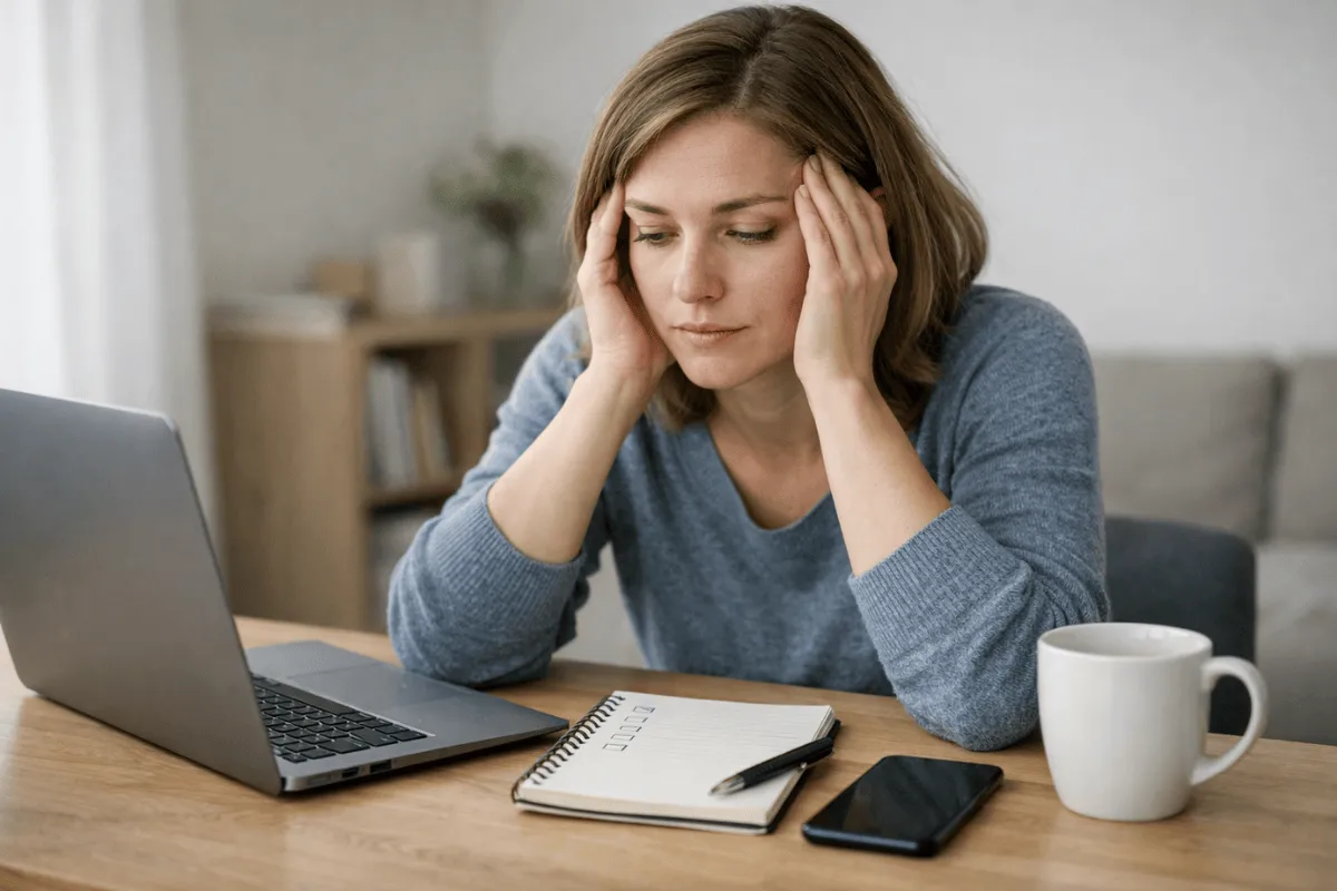 woman waking at 3 a.m. realising it could be early signs of chronic stress